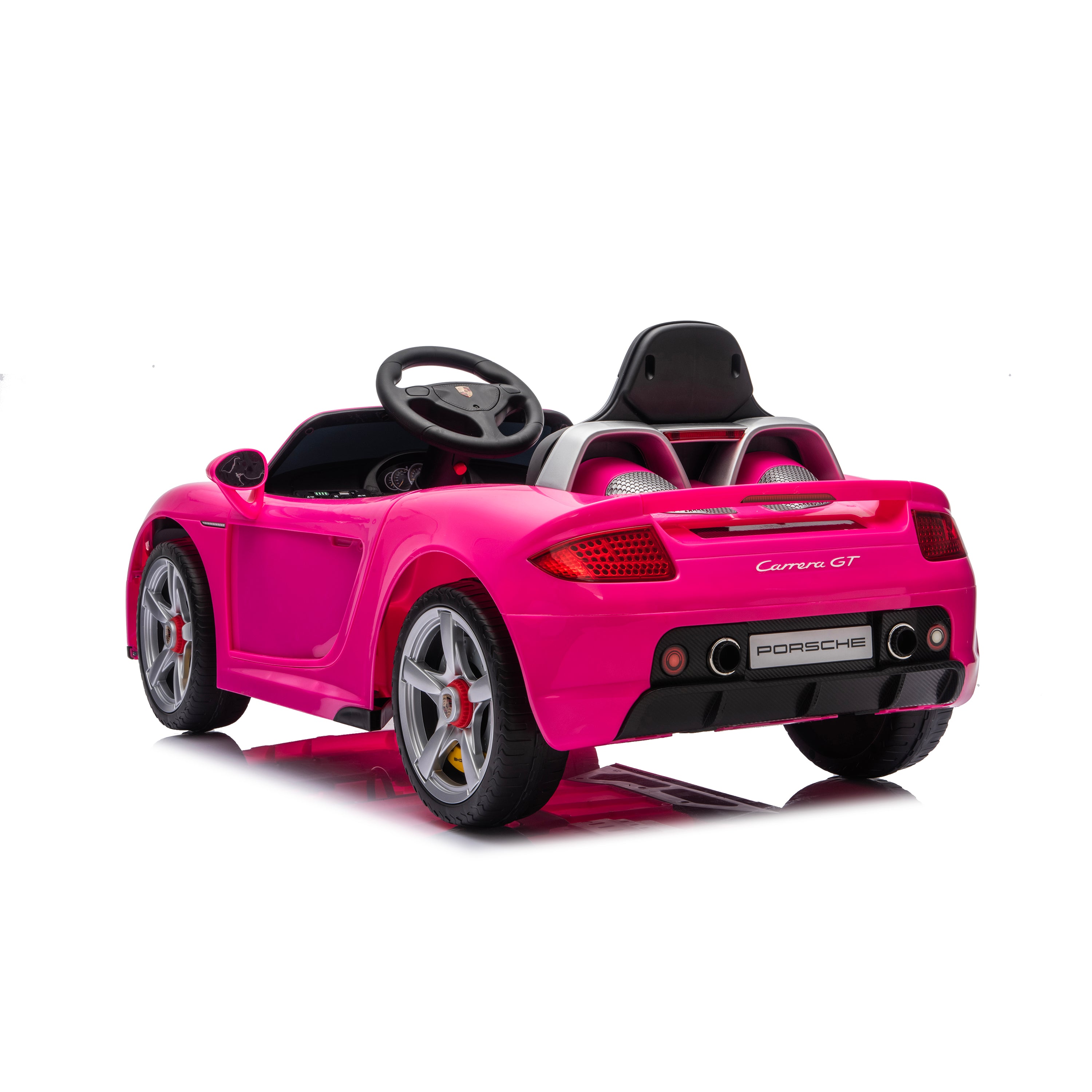  Freddo -  12V Porsche Carrera GT 1 Seater Ride On Car - Pink -  Outdoor