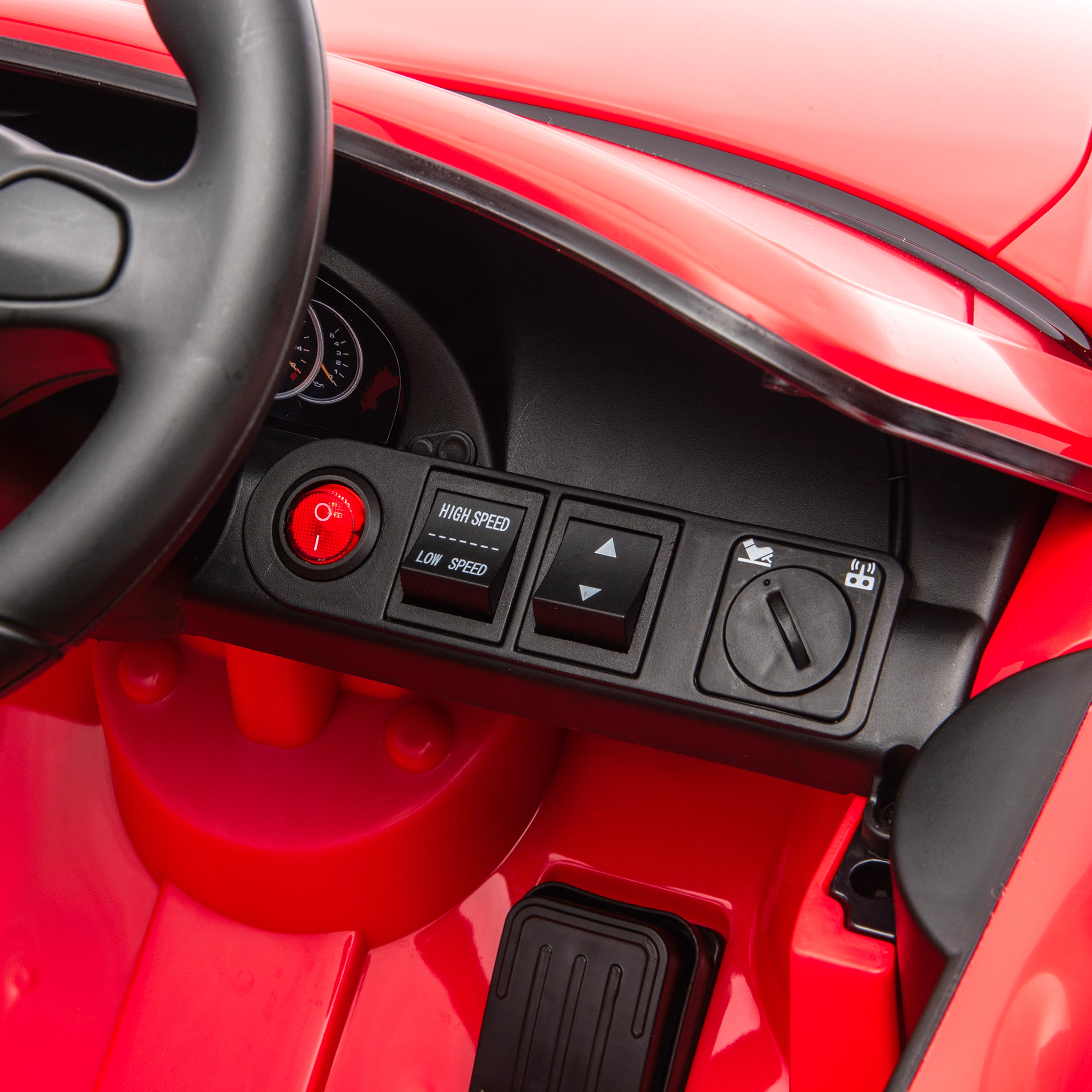  Freddo -  12V Porsche Carrera GT 1 Seater Ride On Car - Red -  Outdoor