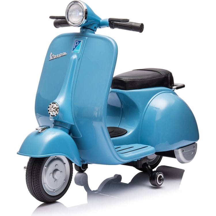  Freddo -  12V Vespa Electric Ride-On Scooter - Blue -  Outdoor