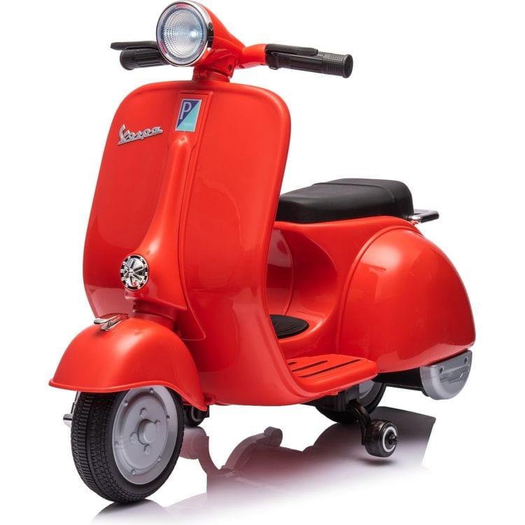 12V Vespa Electric Ride-On Scooter - Red | Freddo
