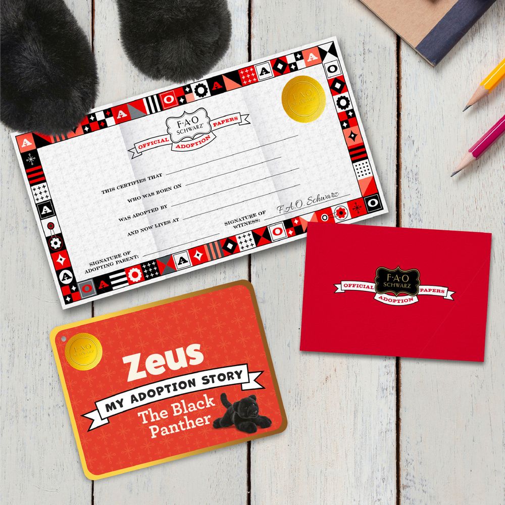  FAO Schwarz -  15” Adopt-A-Pets Black Panther Plush -  Plush