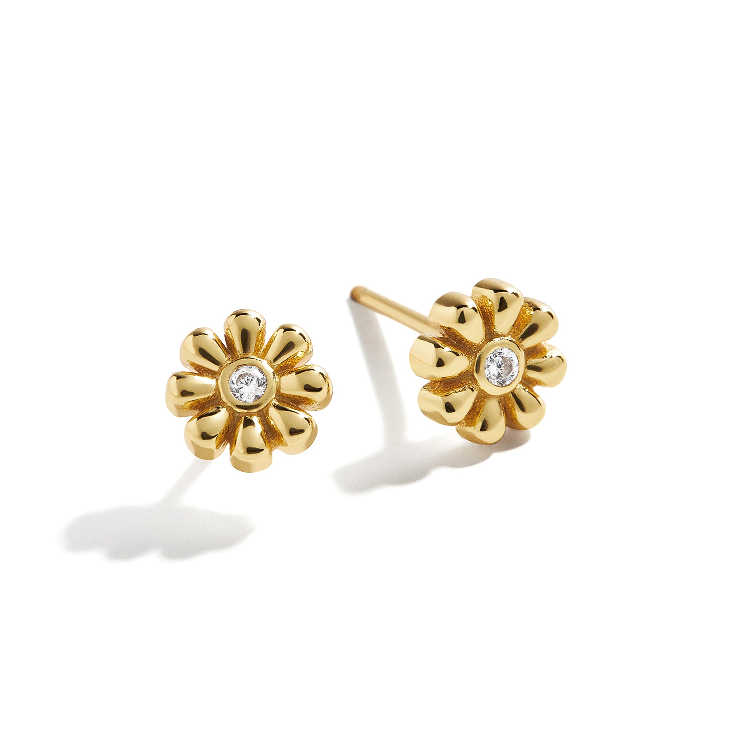  Minibar by BaubleBar -  18K Gold Just For Fun Flower Earrings -  Trend Accessories