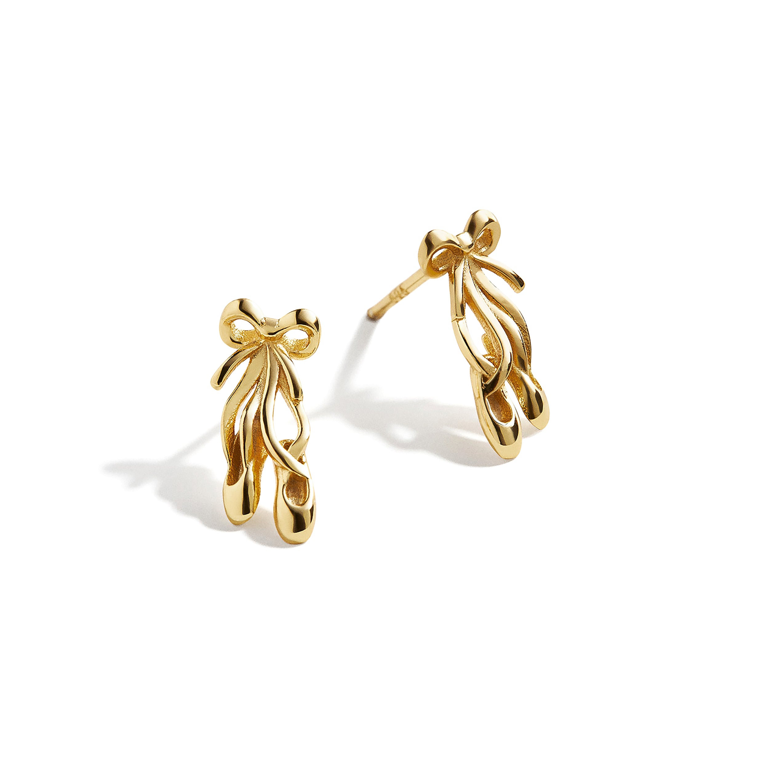  Minibar by BaubleBar -  18k Gold Ballet Delicate Stud Earrings -  Trend Accessories