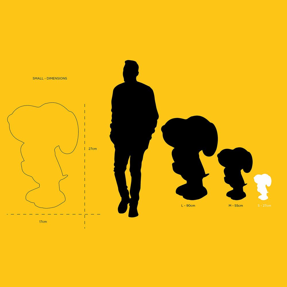 Snoopy 11" Figurine with Heart - Black & Gold