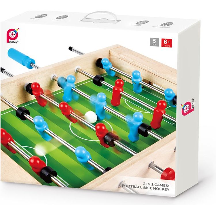  Hape -  2 in 1 Tabletop Game: Foosball & Hockey -  Preschool