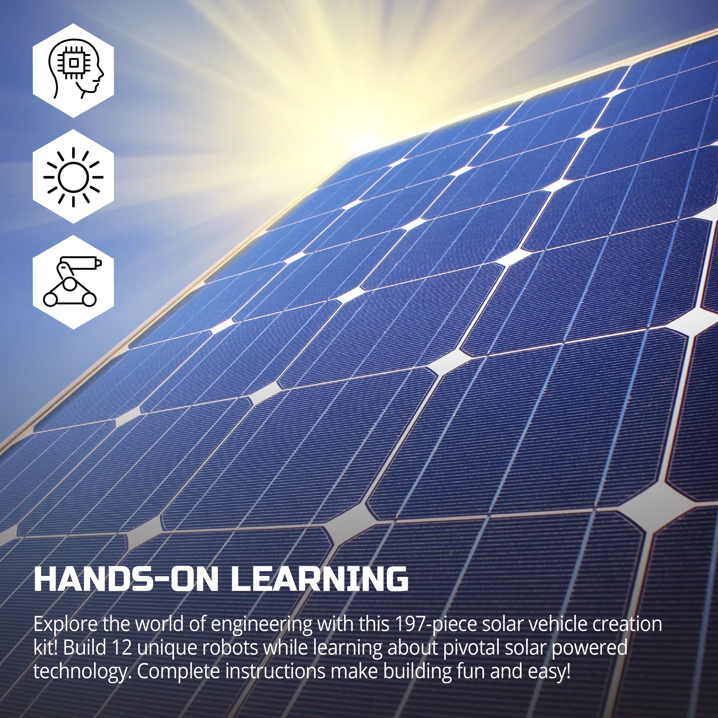 Solar Vehicle Creation Easy-Build Kit - 197 Pieces