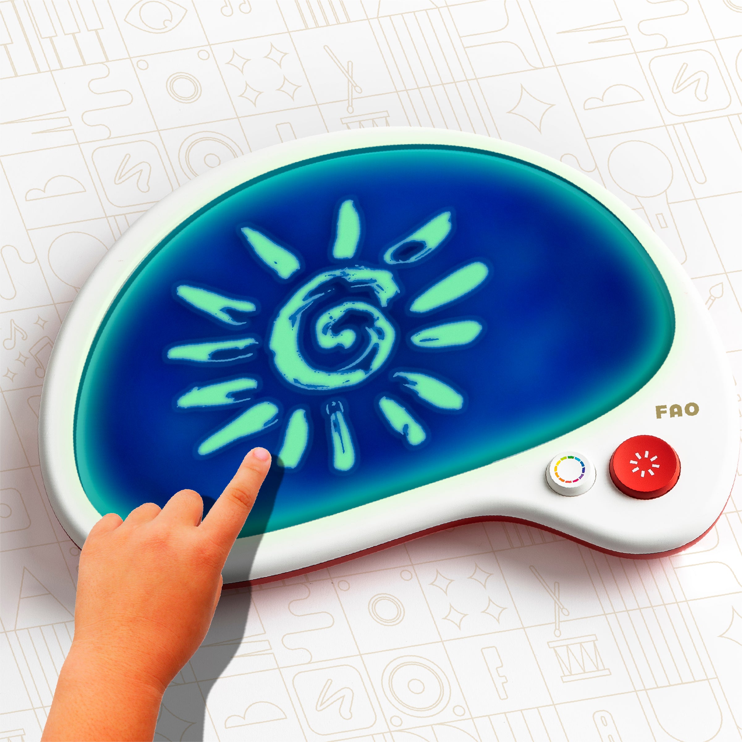 Mess-Free Glow Palette Musical LED Art Pad