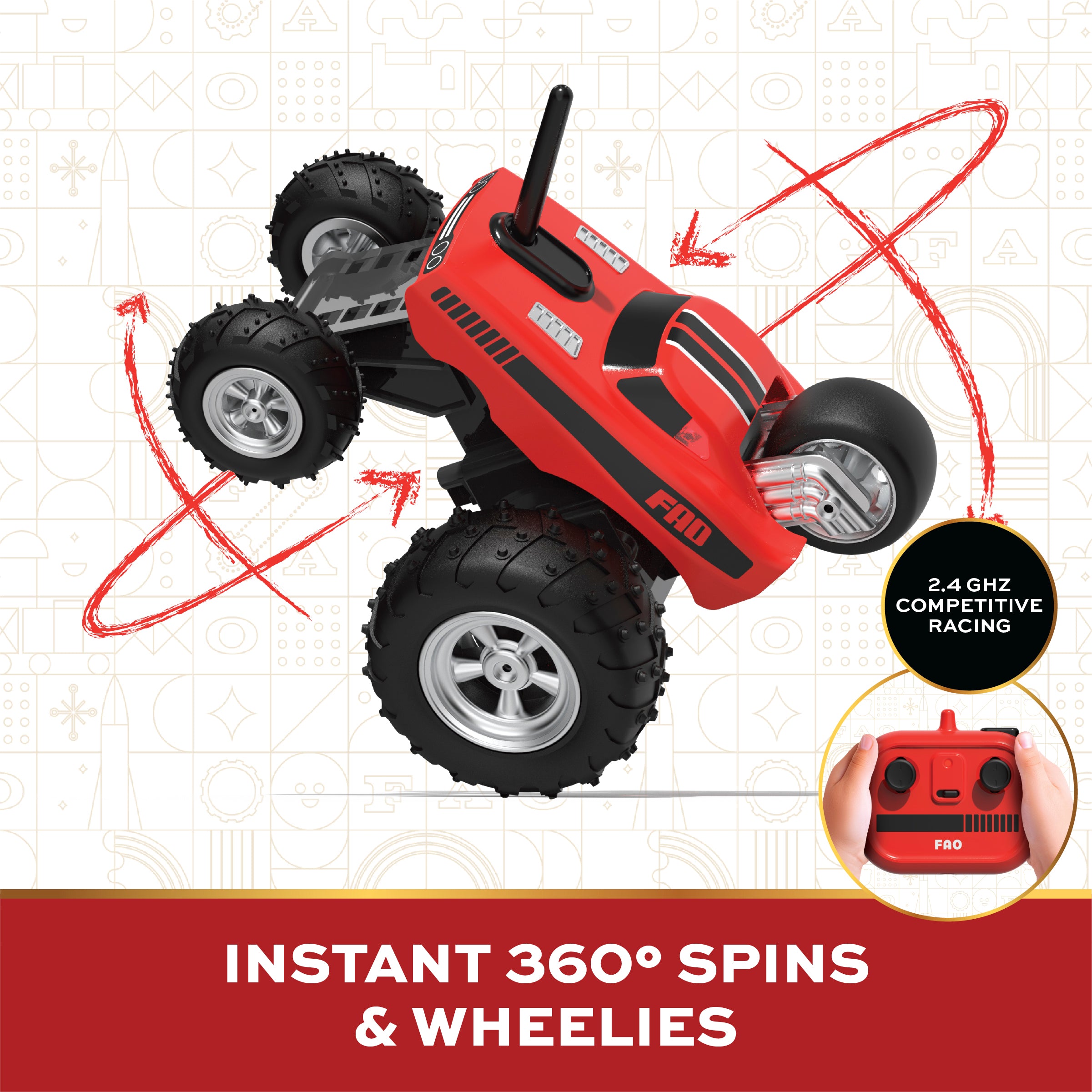 Monster Dragster Remote Control Stunt Car
