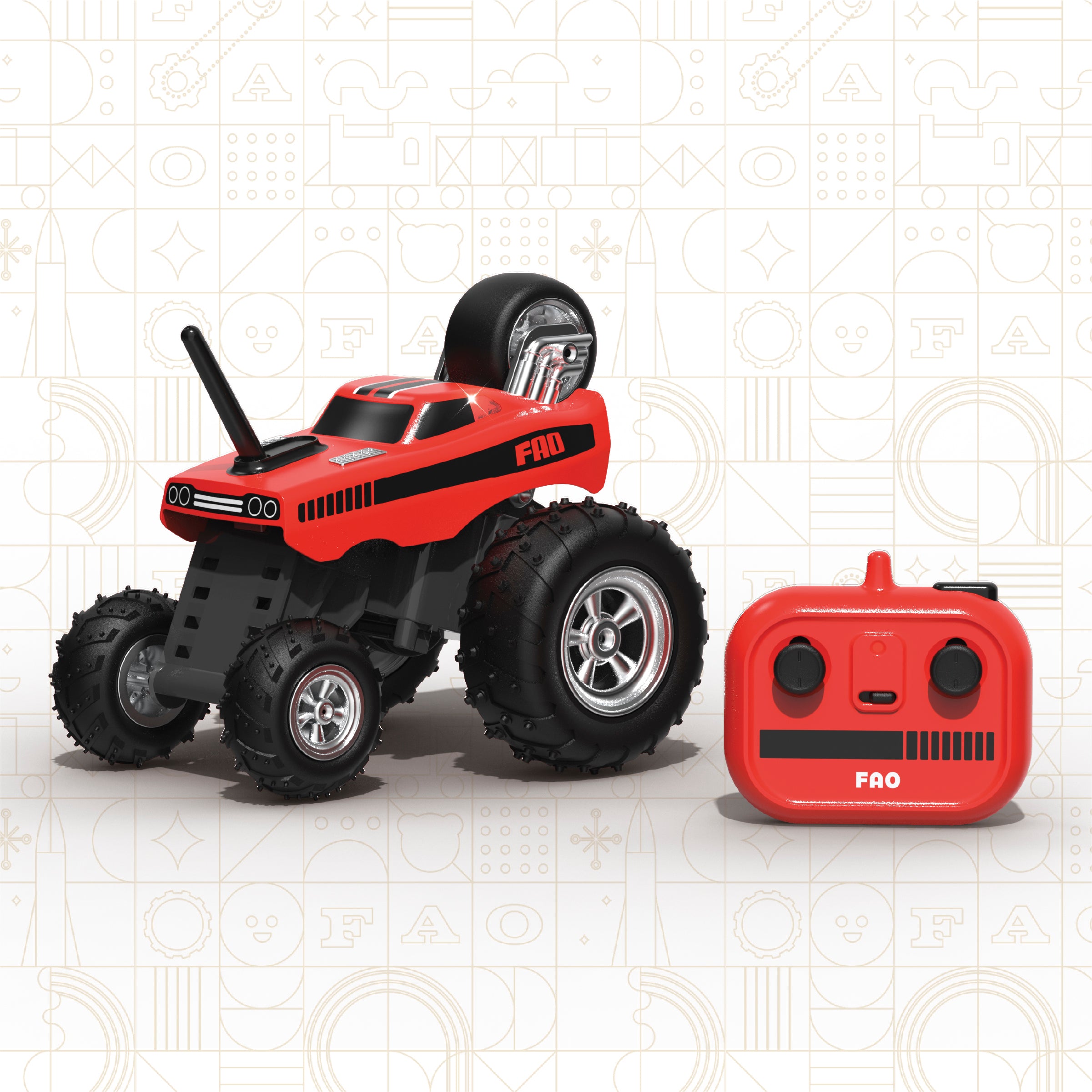 Monster Dragster Remote Control Stunt Car