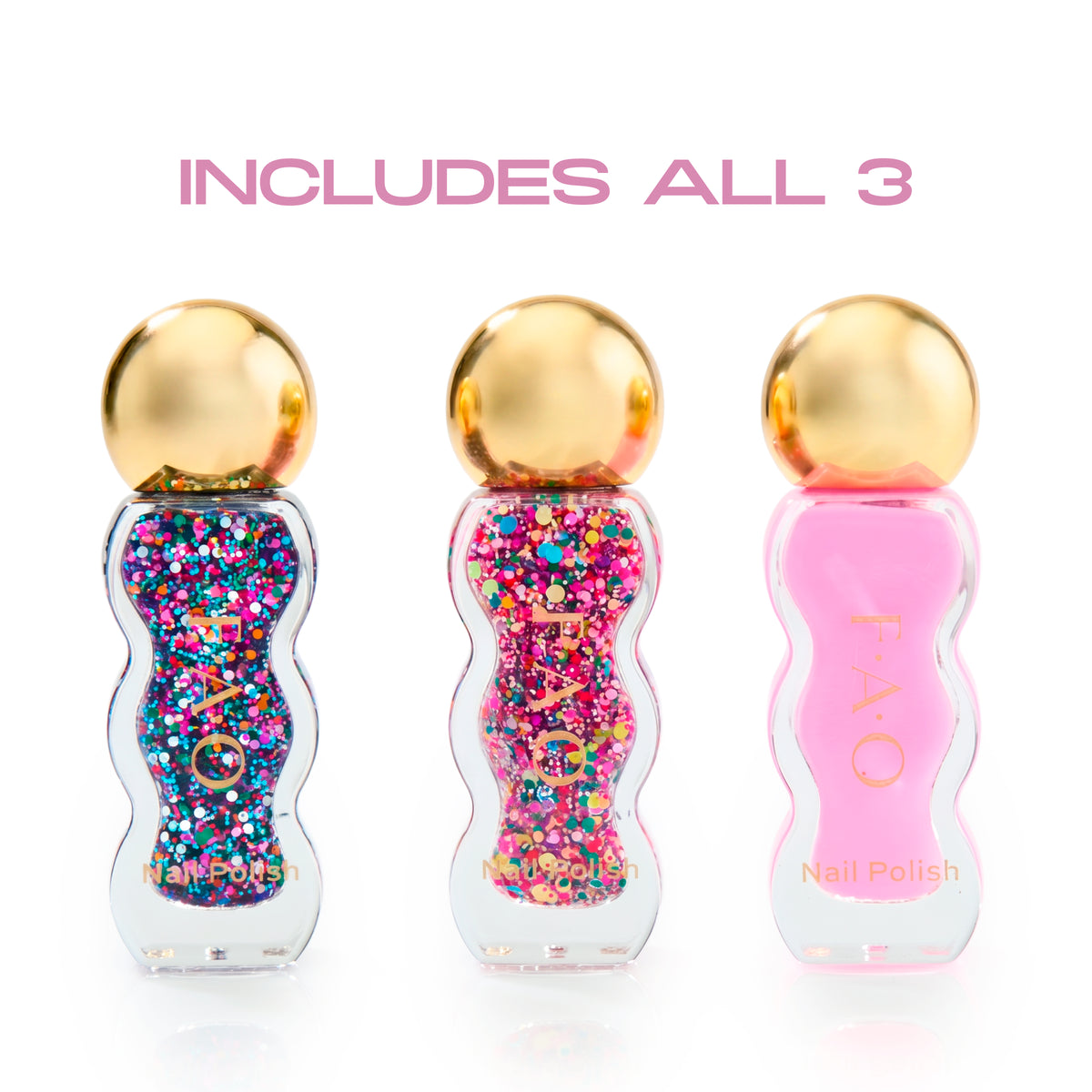 Mini Mani Nail Polish 3 Pack for Kids
