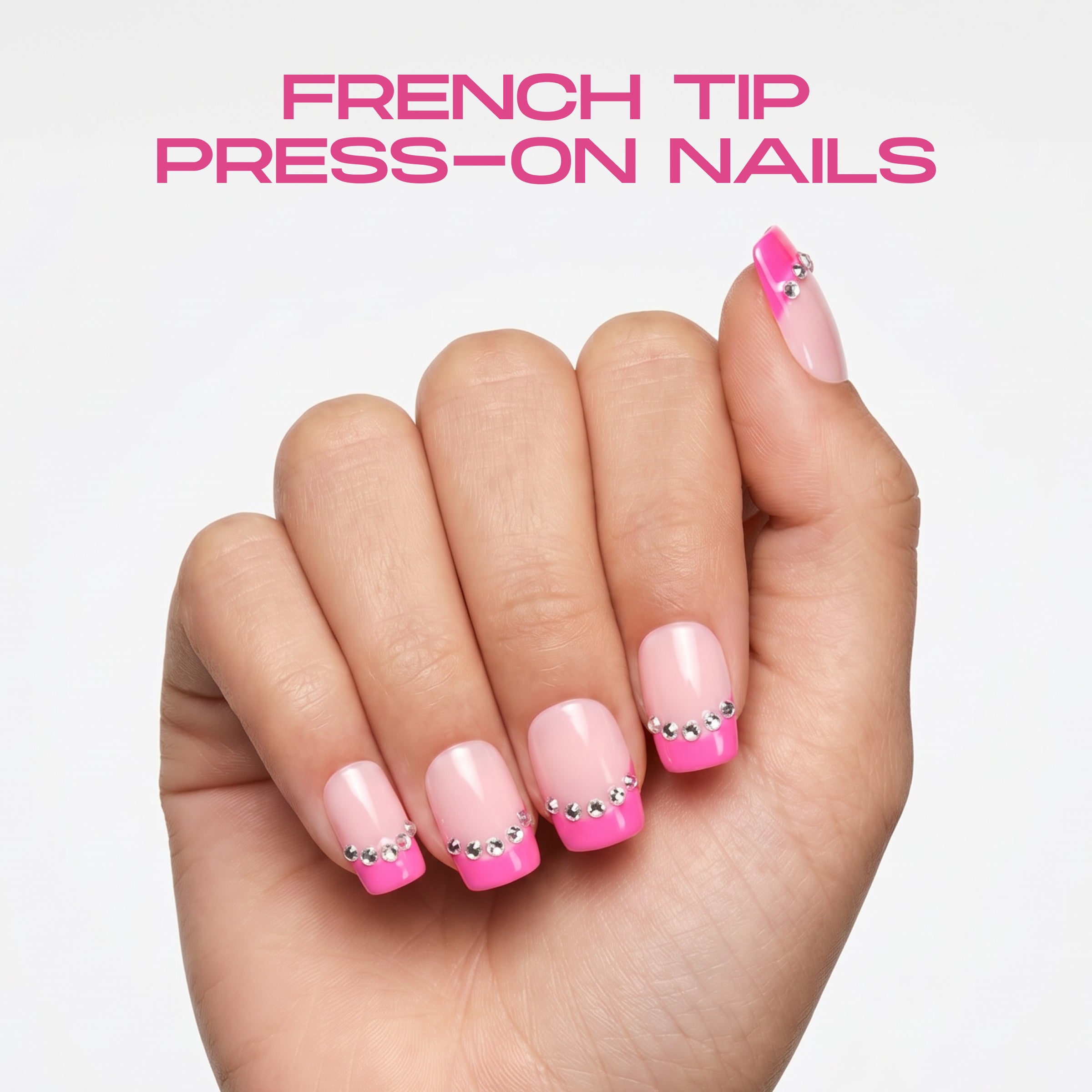 Press-On Nails 24 Piece - Frenchie