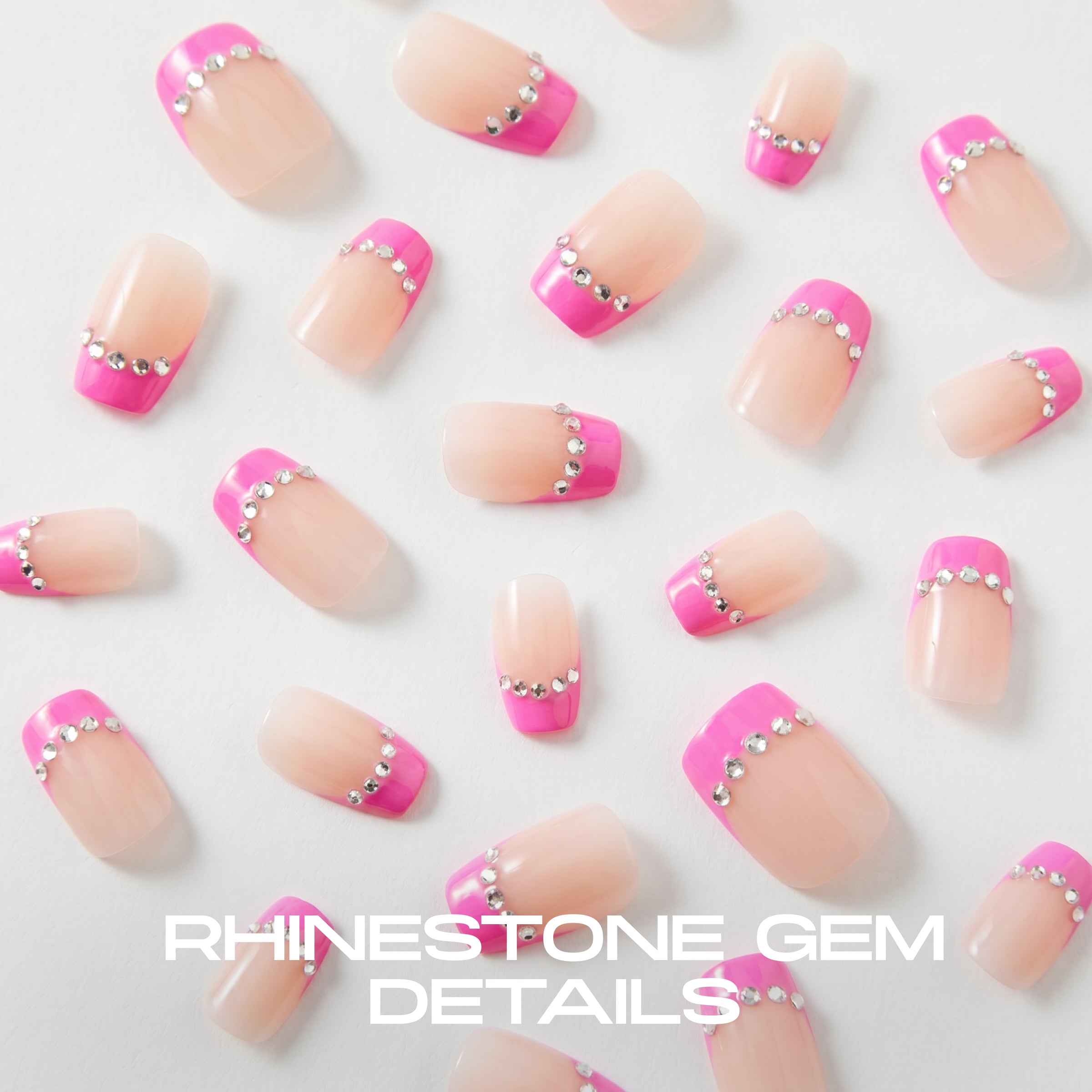 Press-On Nails 24 Piece - Frenchie
