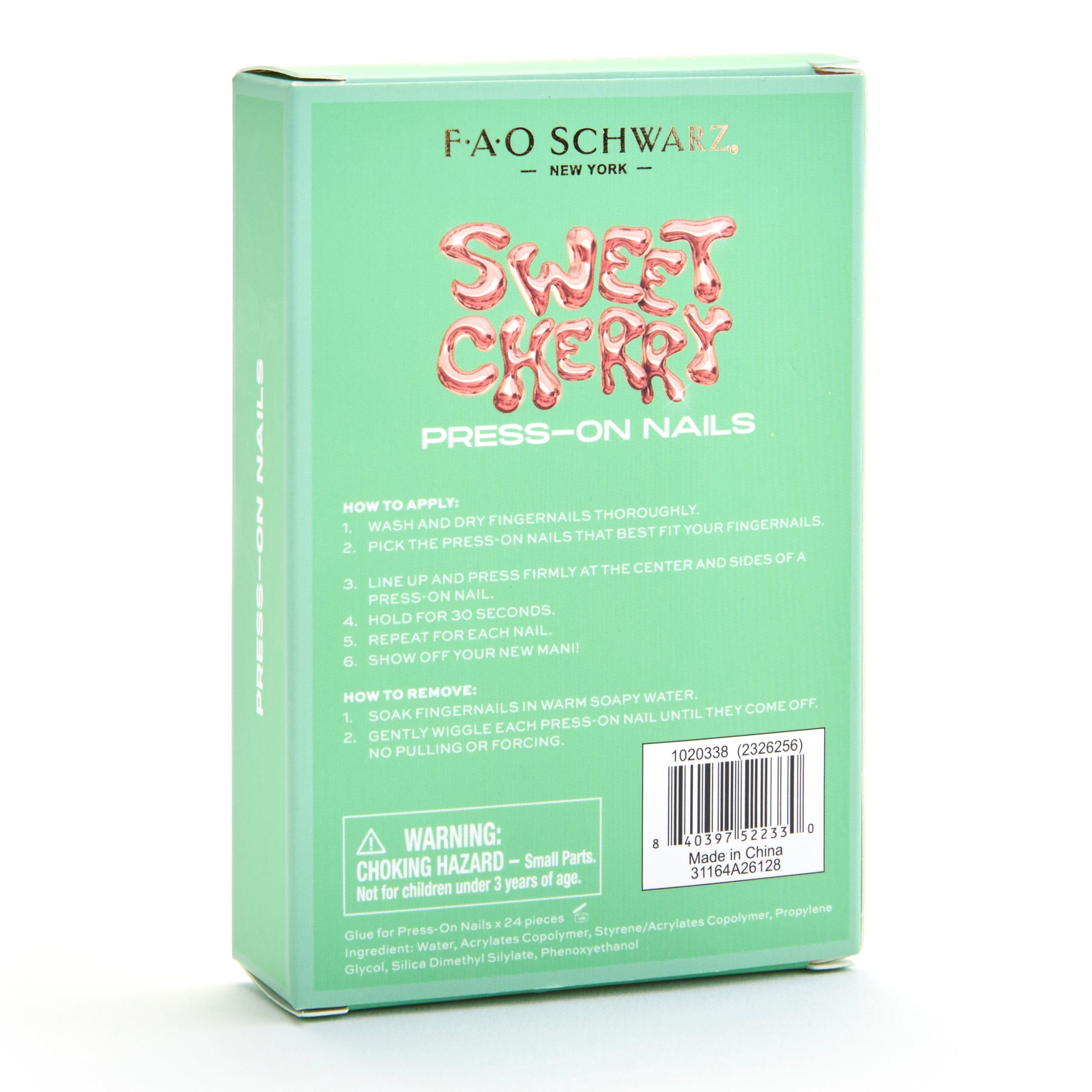 Press-On Nails 24 Piece - Sweet Cherry