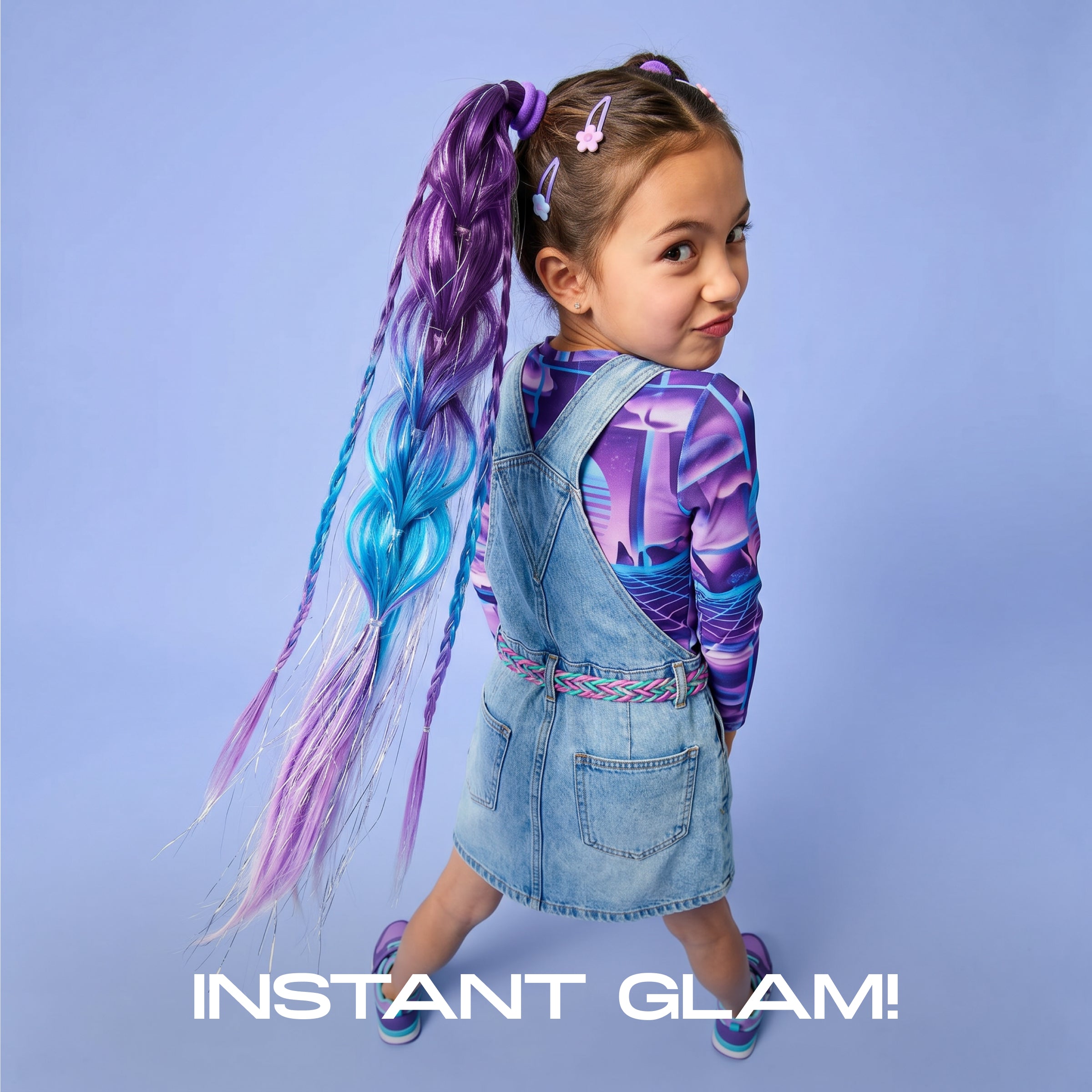 20” Wrap Ponytail Hair Extension – Lilac Pop