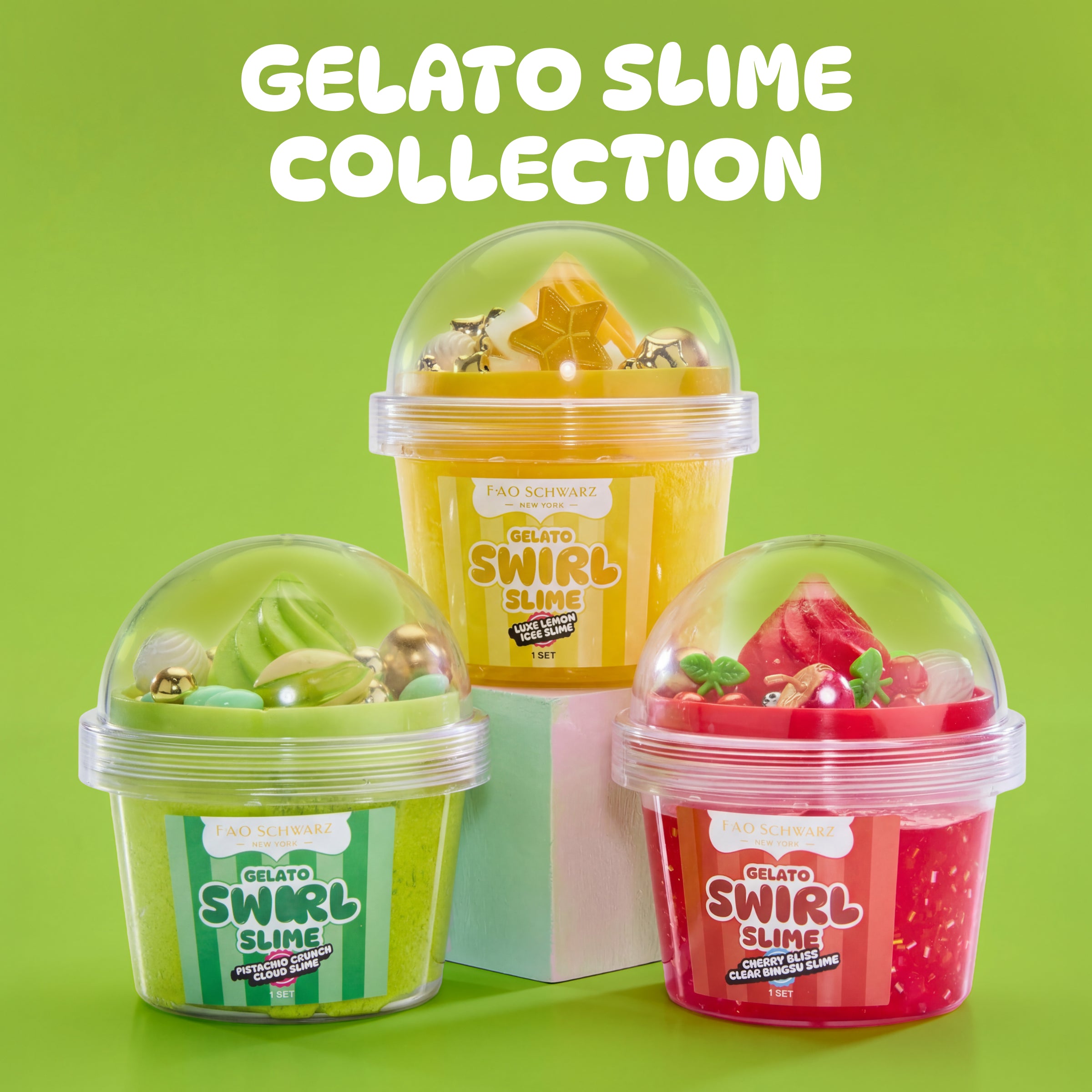 Gelato Swirl Slime – Pistachio Crunch Cloud Slime