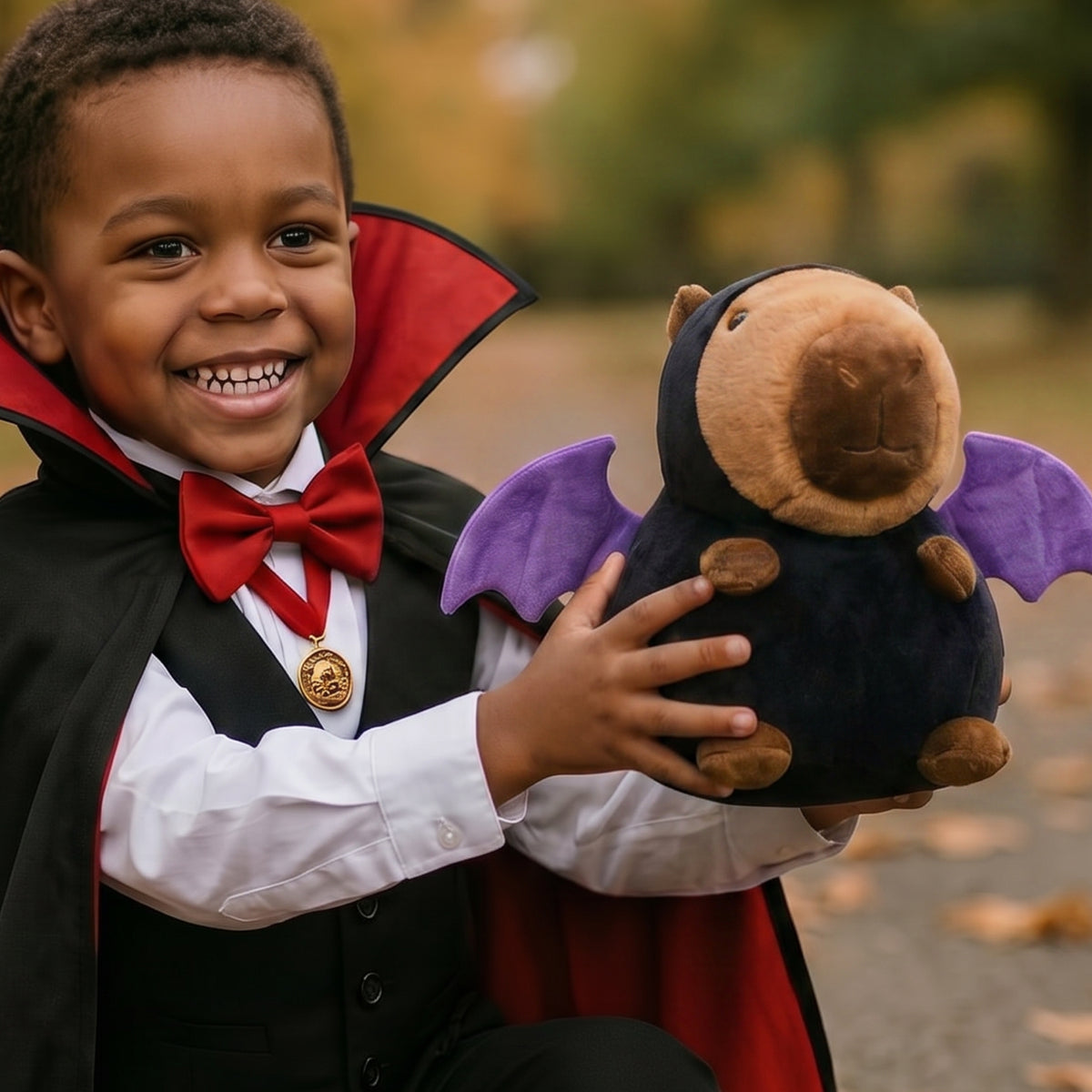 Capy Halloween 8” Capybara Bat Plush