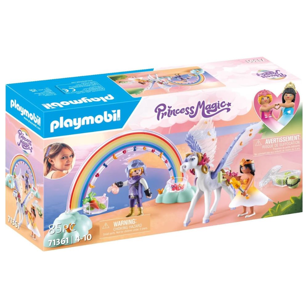 Pegasus with Rainbow in the Clouds Playset