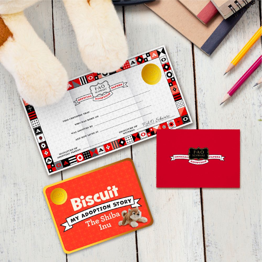  FAO Schwarz -  22” Adopt-A-Pets Shiba Inu Plush -  Plush