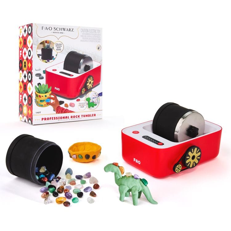 22 Piece Professional Rock Tumbler with Clay & Gemstones | FAO Schwarz