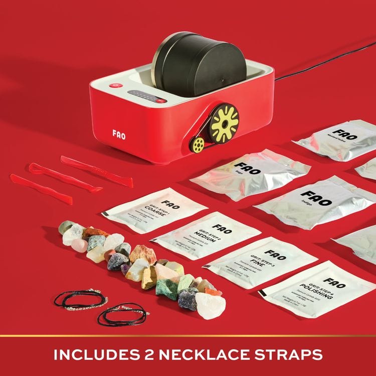  FAO Schwarz -  22 Piece Professional Rock Tumbler with Clay & Gemstones -  STEM