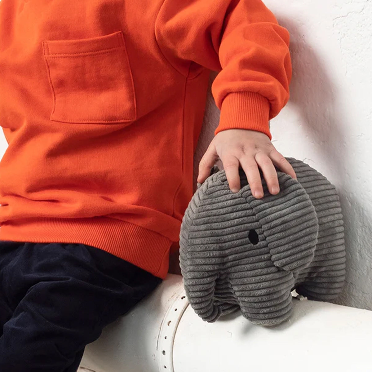 Miffy Elephant ECO Corduroy Grey Plush - 9"