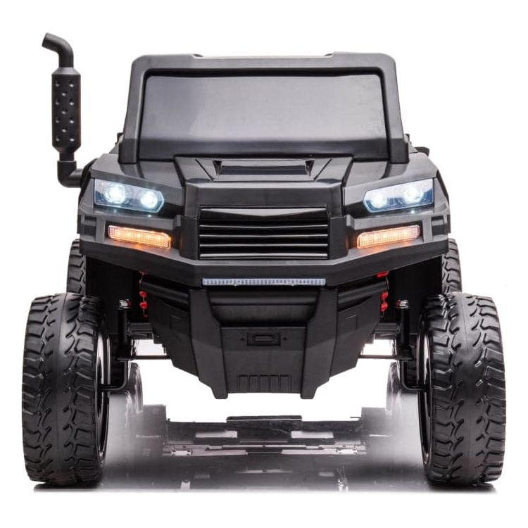  Freddo -  24V 4x4 Freddo Toys Tractor Trailer 2 Seater Ride on - Black -  Outdoor