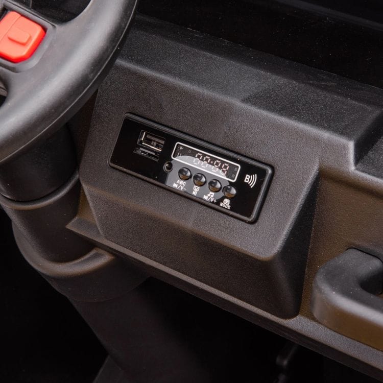  Freddo -  24V 4x4 Freddo Toys Tractor Trailer 2 Seater Ride on - Black -  Outdoor