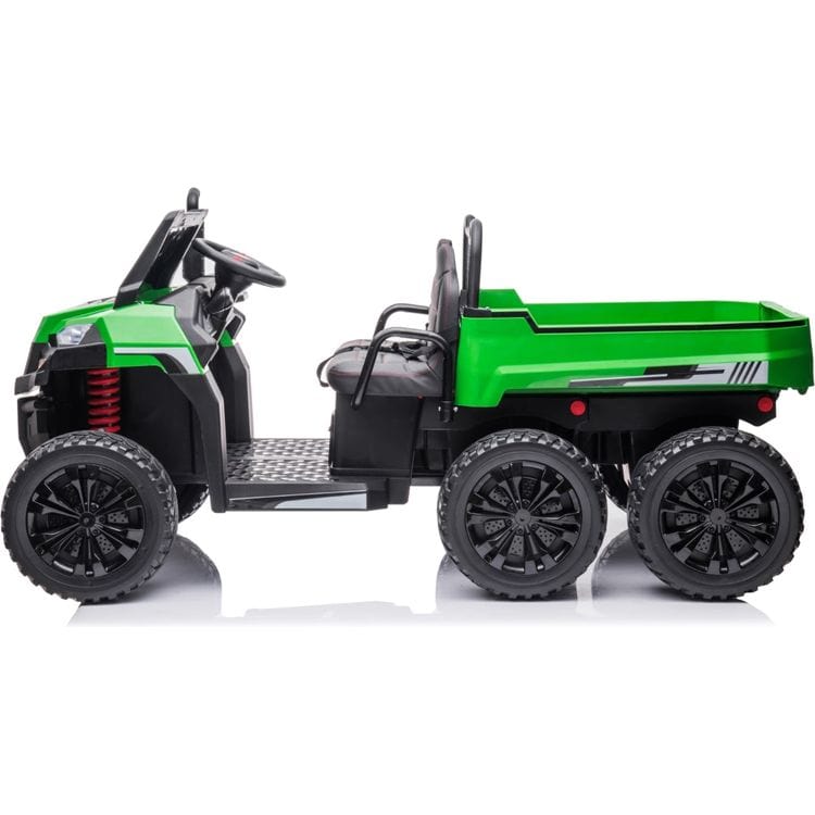  Freddo -  24V 4x4 Freddo Toys Tractor Trailer 2 Seater Ride on - Green -  Outdoor