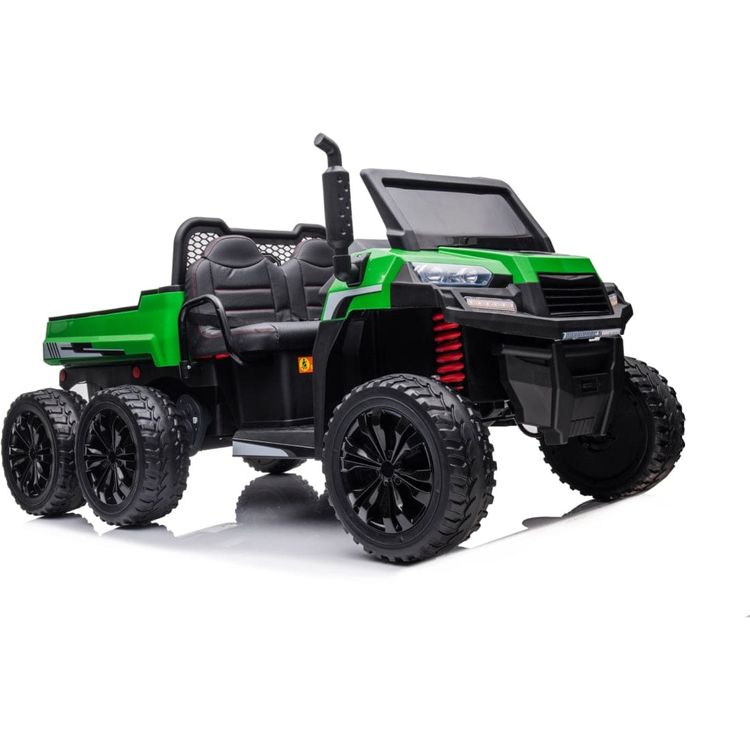  Freddo -  24V 4x4 Freddo Toys Tractor Trailer 2 Seater Ride on - Green -  Outdoor