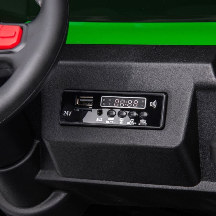  Freddo -  24V 4x4 Freddo Toys Tractor Trailer 2 Seater Ride on - Green -  Outdoor