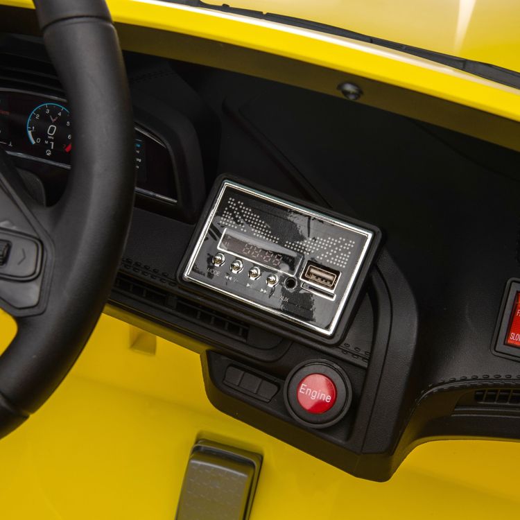 Freddo -  24V Chevrolet Corvette C8 2 Seater Ride on - Yellow -  Outdoor