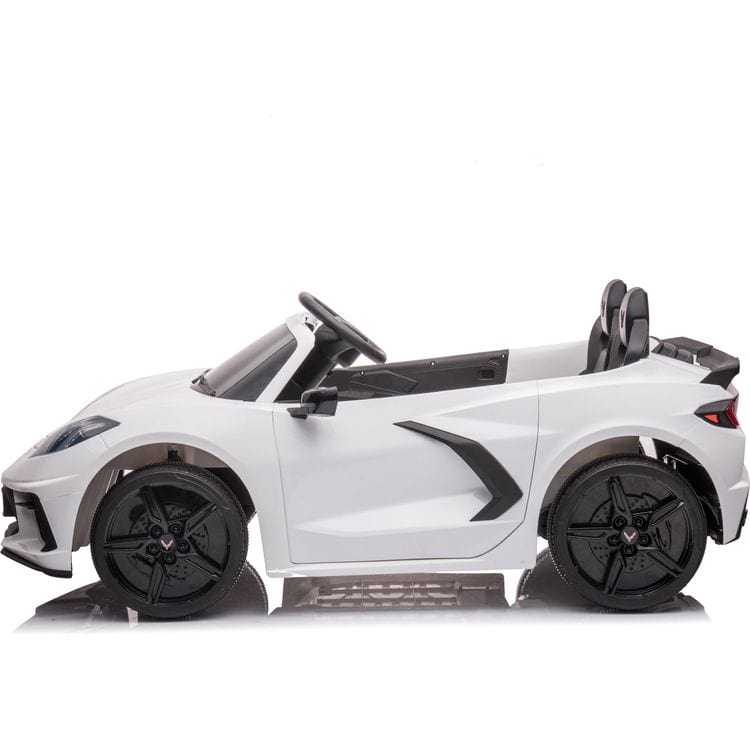 Freddo -  24V Corvette C8 2-Seater Ride On Car - White -  Outdoor