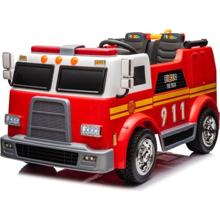  Freddo -  24V Freddo Fire Truck 2-Seater Ride on - Red -  Outdoor