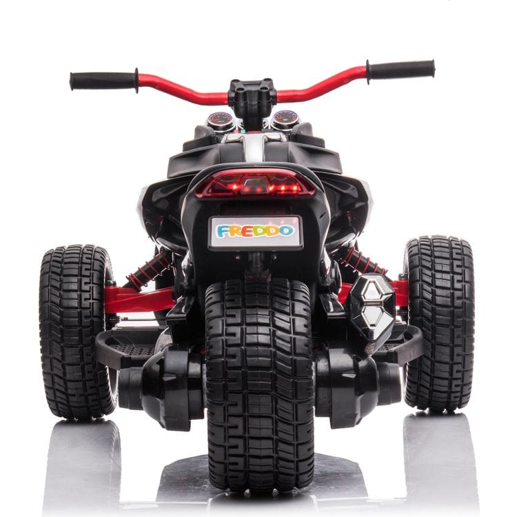  Freddo -  24V Freddo Spider 3-Wheel Motorcycle 2-Seater Ride On - Black -  Outdoor