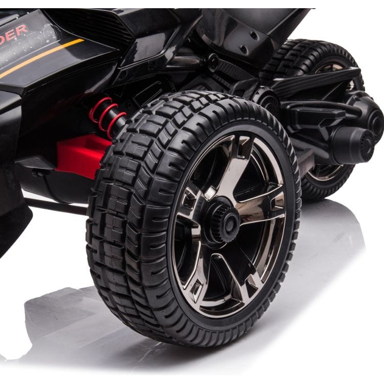  Freddo -  24V Freddo Spider 3-Wheel Motorcycle 2-Seater Ride On - Black -  Outdoor