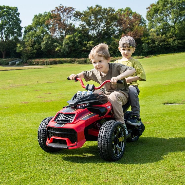  Freddo -  24V Freddo Spider 3-Wheel Motorcycle 2-Seater Ride On - Red -  Outdoor