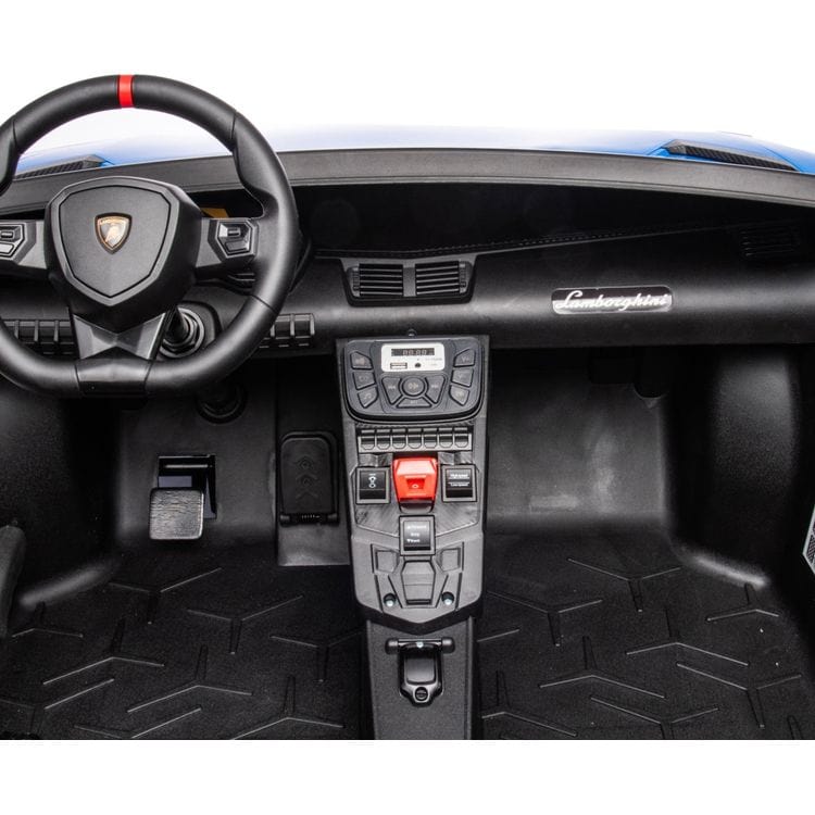  Freddo -  24V Lamborghini Aventador 2 Seater Ride on Car - Blue -  Outdoor
