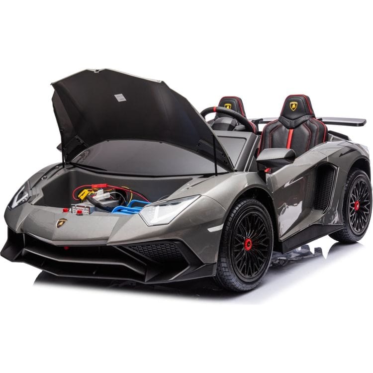  Freddo -  24V Lamborghini Aventador 2 Seater Ride on Car for Kids - Grey -  Outdoor