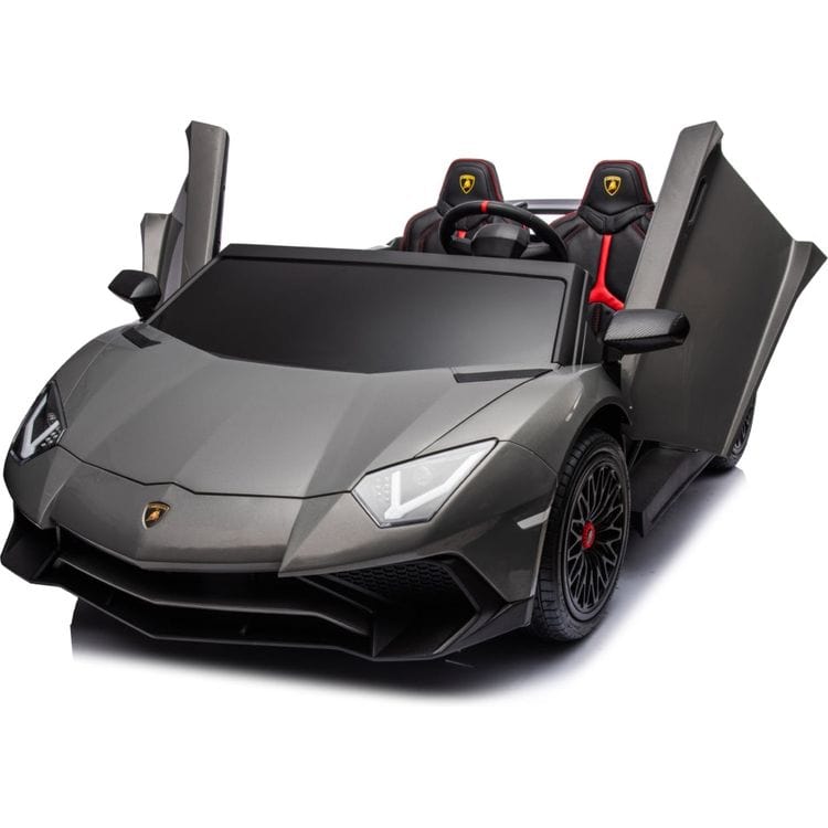  Freddo -  24V Lamborghini Aventador 2 Seater Ride on Car for Kids - Grey -  Outdoor