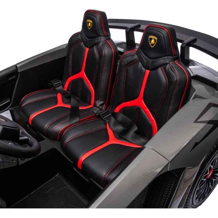  Freddo -  24V Lamborghini Aventador 2 Seater Ride on Car for Kids - Grey -  Outdoor