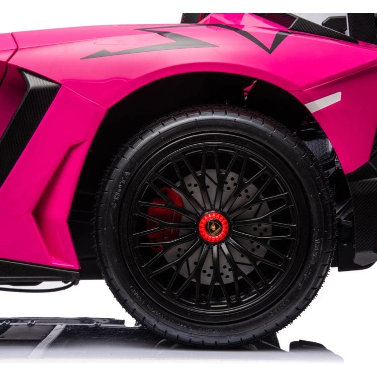  Freddo -  24V Lamborghini Aventador 2 Seater Ride on Car for Kids - Pink -  Outdoor