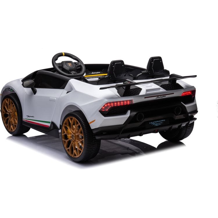  Freddo -  24V Lamborghini Huracan 2-Seater Electric Ride On - White -  Outdoor