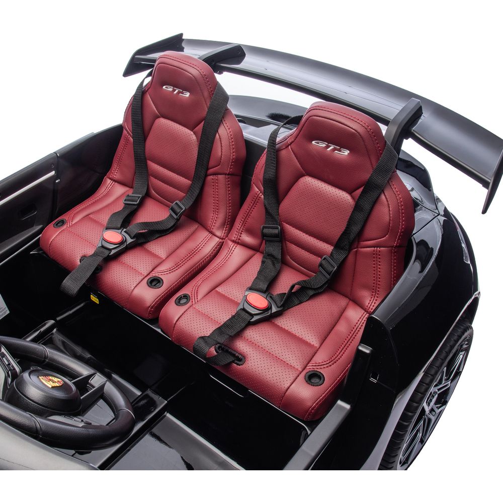  Freddo -  24V Porsche 911 GT3 2-Seater Kids Ride-On Car with Remote Control - Black -  Outdoor