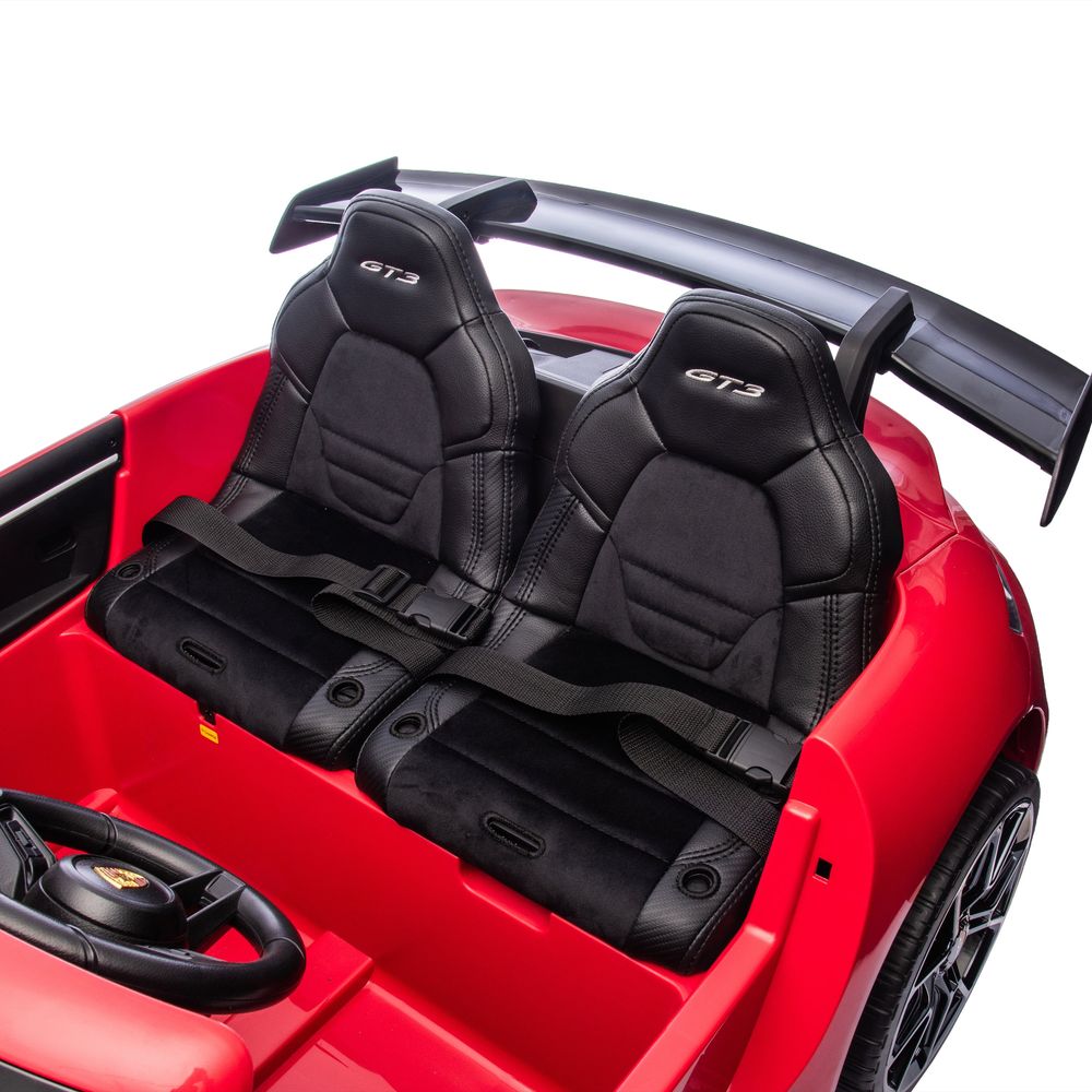  Freddo -  24V Porsche 911 GT3 2-Seater Kids Ride-On Car with Remote Control - Red -  Outdoor
