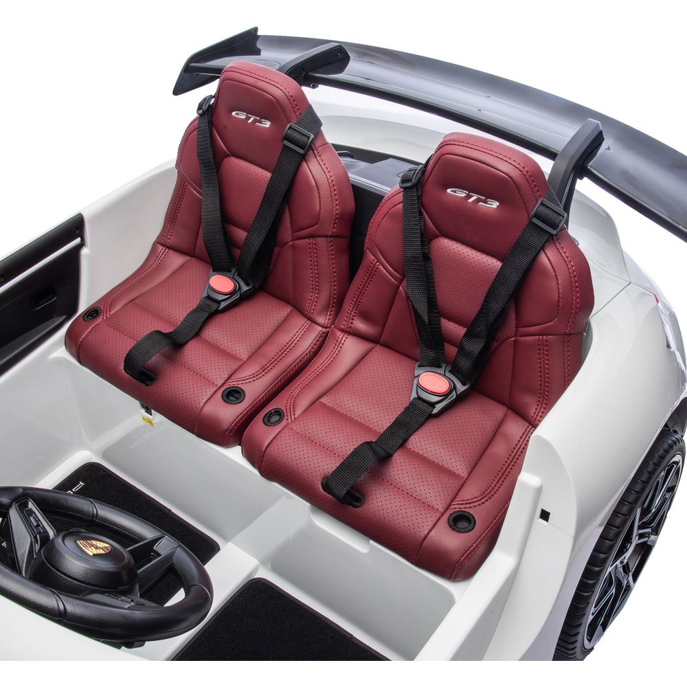  Freddo -  24V Porsche 911 GT3 2-Seater Kids Ride-On Car with Remote Control - White -  Outdoor