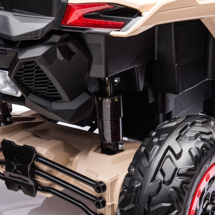  Freddo -  2x24V 4x4 Can Am Maverick 2 Seater Ride on UTV - Khaki -  Outdoor