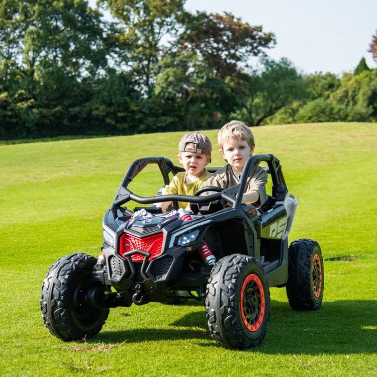  Freddo -  2x24V 4x4 Can Am Maverick 2 Seater Ride on UTV - Khaki -  Outdoor