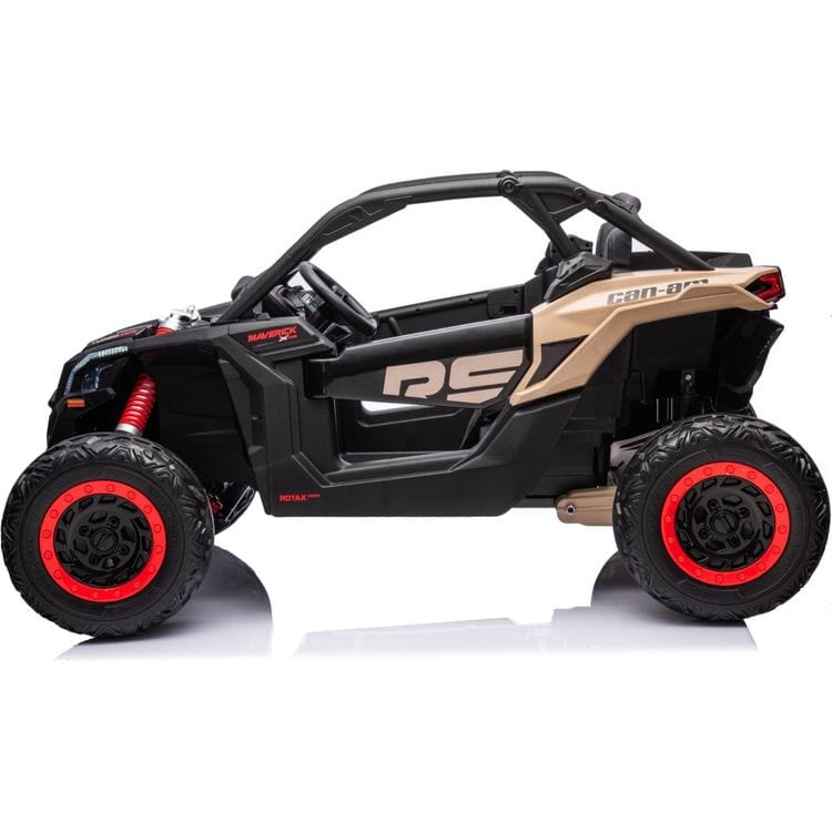  Freddo -  2x24V 4x4 Can Am Maverick 2 Seater Ride on UTV - Khaki -  Outdoor