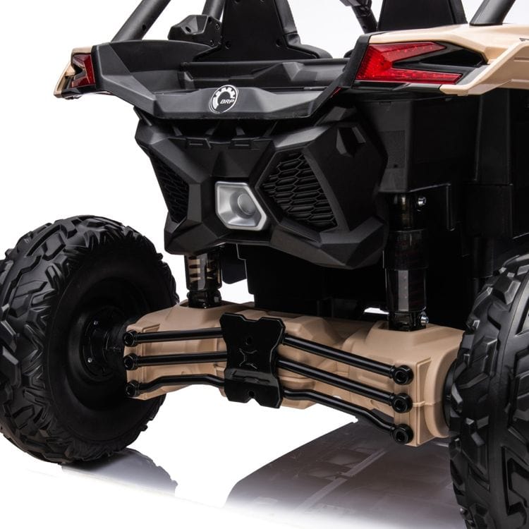  Freddo -  2x24V 4x4 Can Am Maverick 2 Seater Ride on UTV - Khaki -  Outdoor