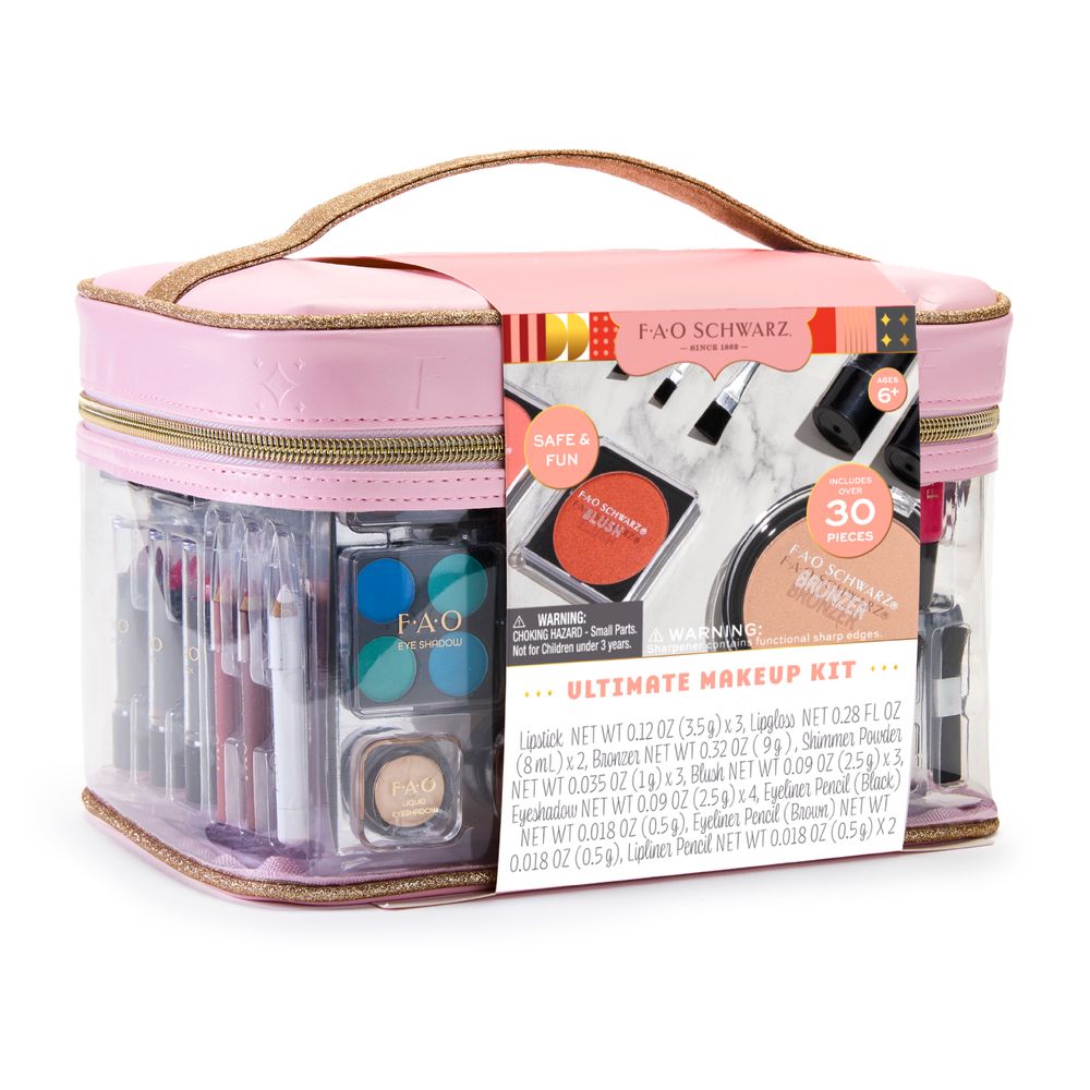  FAO Schwarz -  33-Piece Ultimate Makeup Artist Kit -  Fashion Activity and Roleplay
